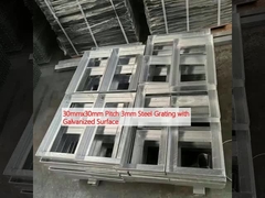 30mmx30mm Pitch 3mm Galvanizli yüzeyli çelik ızgara
